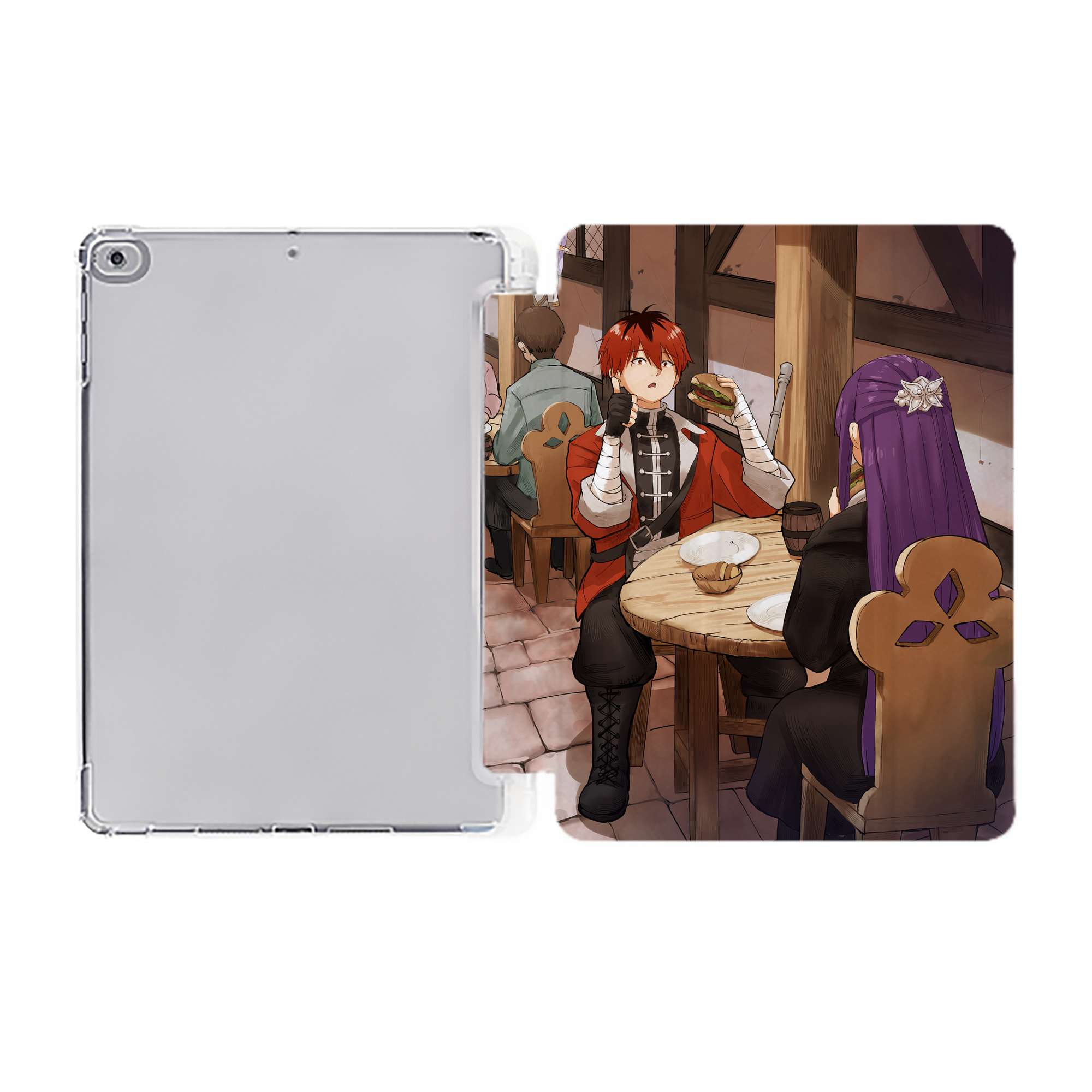 （画像用） 葬送のフリーレン Frieren IPad ケース ペン収納付き 三つ折りスタンド PUレザー×シリコン 対応機種9.5/10.5/10.9インチ